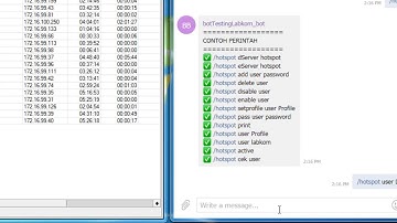 Uji Coba Telegram Bot Mikrotik