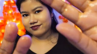 ASMR Tingly Oil Massage For Face & Neck💆‍♀️ | No Talking, Layered Sounds, Hand Movements, Tapping