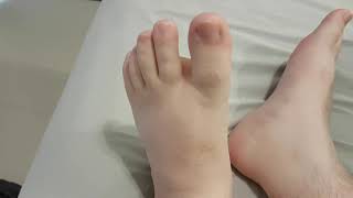 Quick Toe Wiggling On Bed