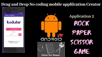 mobile game application development using kodular / Thunkabel / Rock-Paper-scissor zero code game
