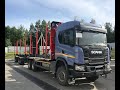 Обзор нового тягача Scania 6x6 с лесовозным полуприцепом