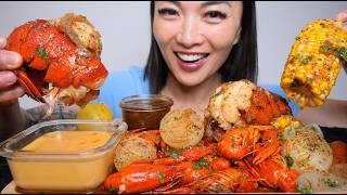 LOBSTER CRAWFISH (ASMR SEAFOOD BOIL EATING SOUNDS) NO TALKING | SAS-ASMR screenshot 1