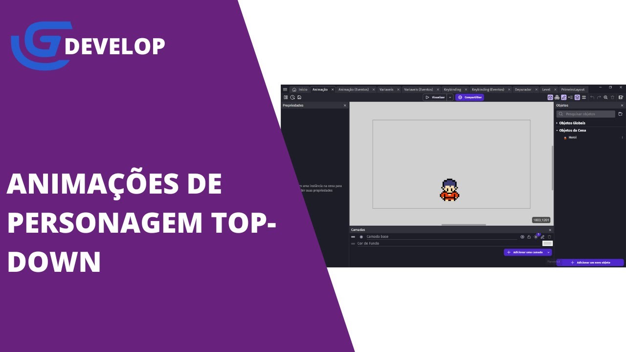 GDevelop 2024 - Animações de Personagem Top Down - YouTube