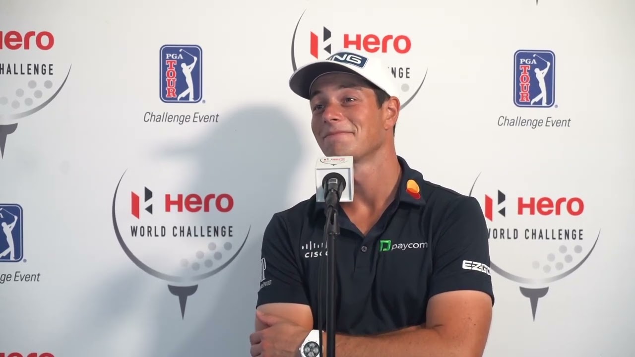 Viktor Hovland Thursday Norwegian Flash Interview 2022 Hero World Challenge · Round 1