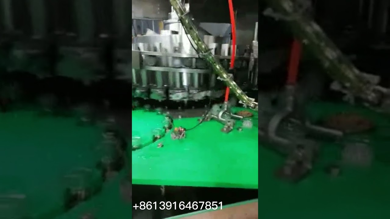 Auto rotary glass bottle fruit jam milk sauce flavored milk juice washing filling capping machine