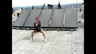 Frog hops ( wide squat jumps)