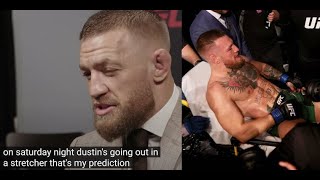 Mcgregor Saying Poirier Would Leave On A Stretcher Followed By Mcgregor Leaving On A Stretcher