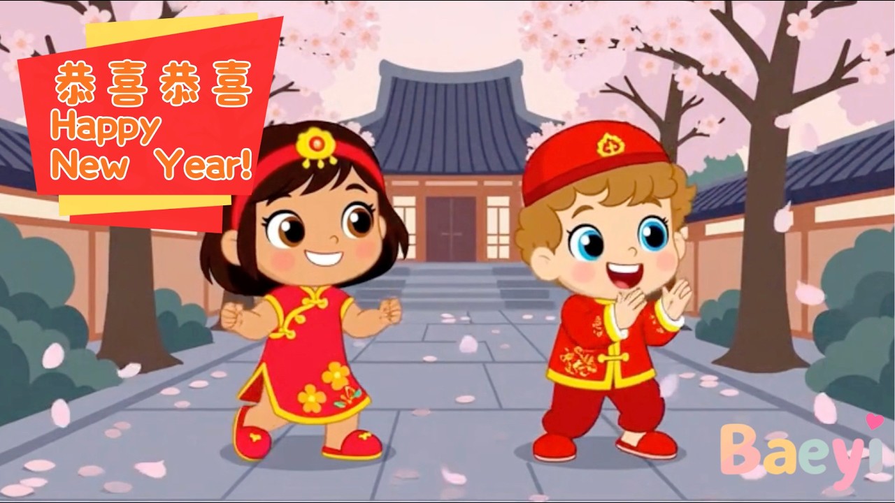 Gong Xi 恭喜! Chinese New Year Song for Kids | 学中文新年歌 | Celebrate  &  Learn with Nisa & Osh