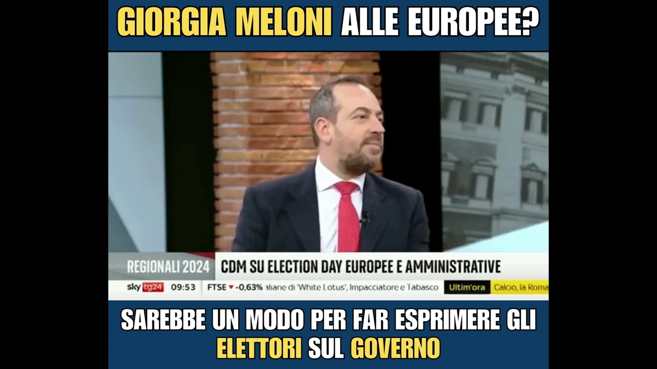 Sky Tg 24 - Start - Giorgia Meloni alle europee? Un modo per far esprimere gli elettori sul governo