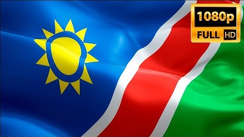 Namibia waving flag. National 3d Windhoek flag waving. Sign of Namibian‎. Namibia flag Full H