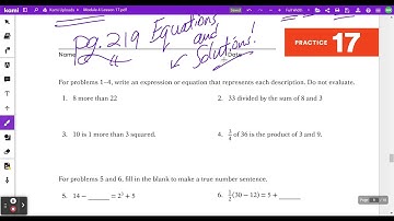 Eureka Squared - Grade 6 - Module 4 - Lesson 17