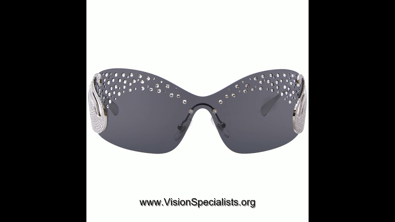 Swarovski SK7020 400987 Sunglasses Womens Gunmetal Dark Grey