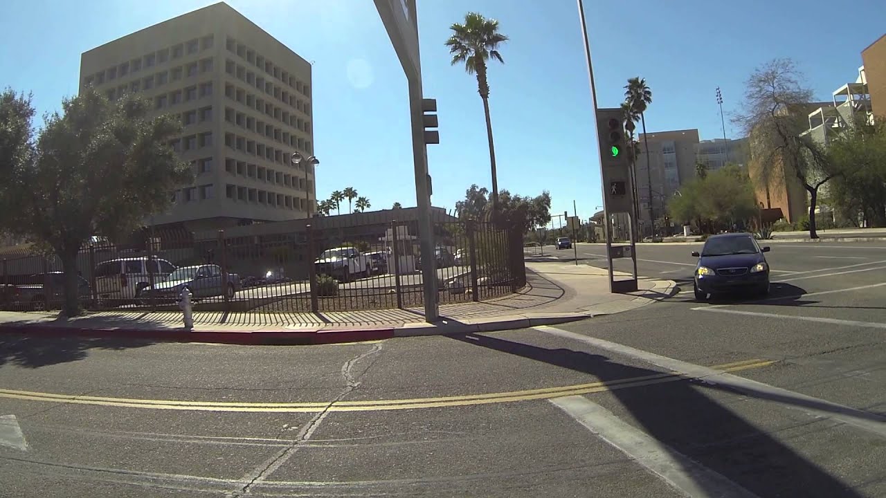 From the Underground Garage into Tucson City Streets, Driver's View, 9