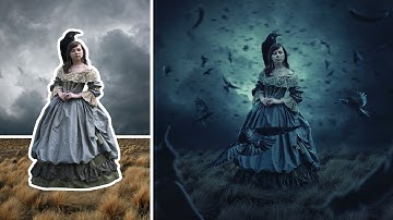 Dark Dreamy Photoshop Manipulation Tutorial [Dark Photo Effects]