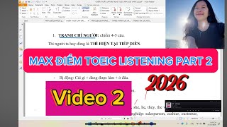 MAX SCORE STRATEGY FOR TOEIC LISTENING PART 2 IN 2026 || MS THAM TOEIC (VIDEO 2)