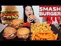 MASSIVE SMASHBURGER MUKBANG! Truffle Mushroom Swiss Burger, Avocado Bacon Club Burger - Eating Asmr
