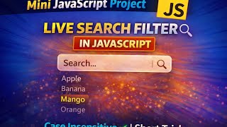 Live Search Filter in JavaScript 🔍