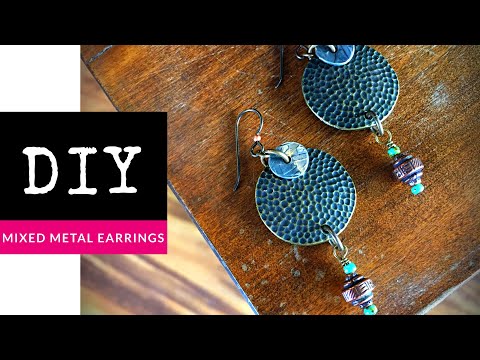 How To Make Mixed Metal Cold Connection Earrings With The Bead Place