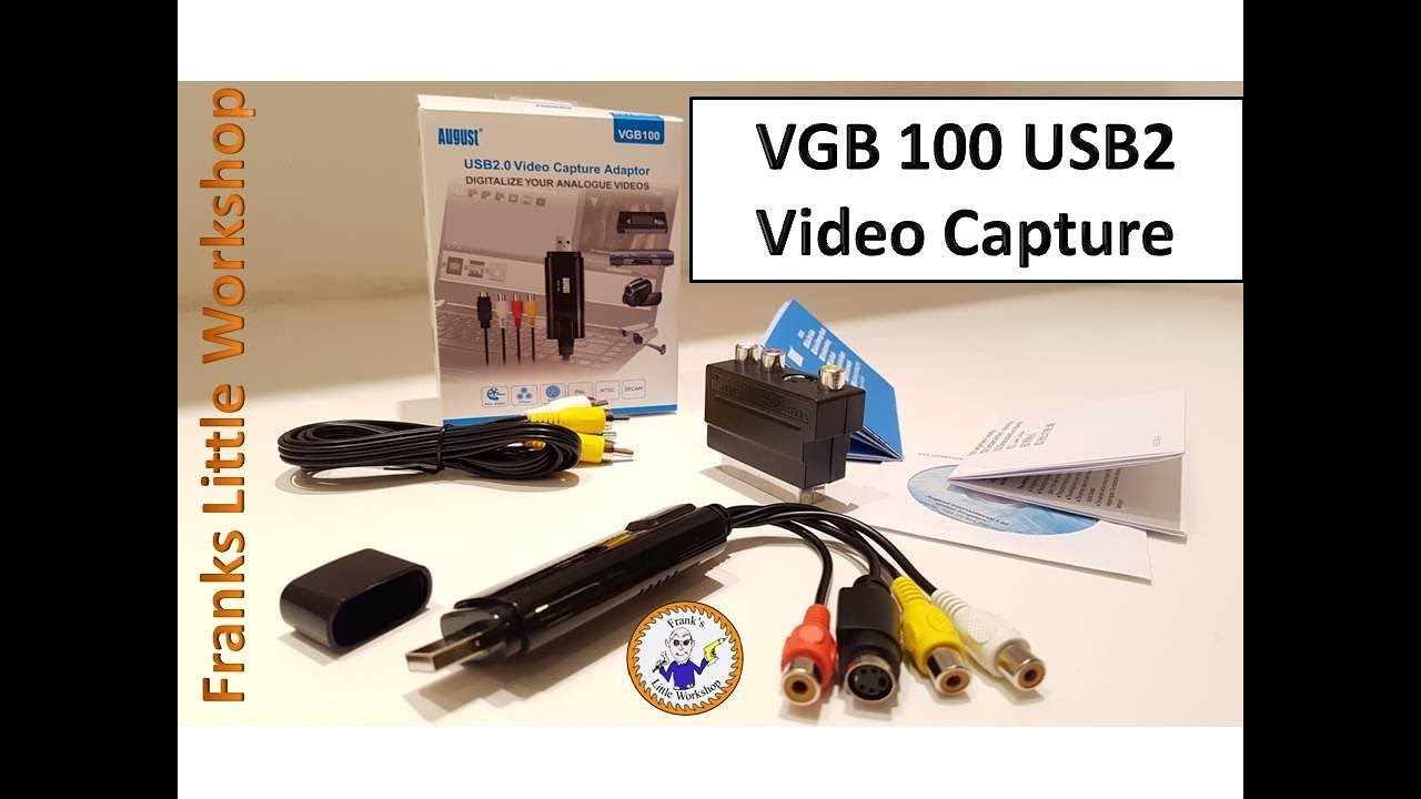  August VGB100 - External USB Video Capture Card - S  Video/Composite to USB Transfer Cable - Grabber Lead for Windows 10/8 / 7 /  Vista/XP : Electronics