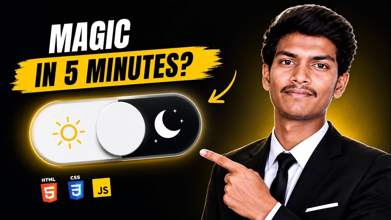 5 Minute Me Aisa Dark Mode Toggle Bana Diya 🔥 - YouTube