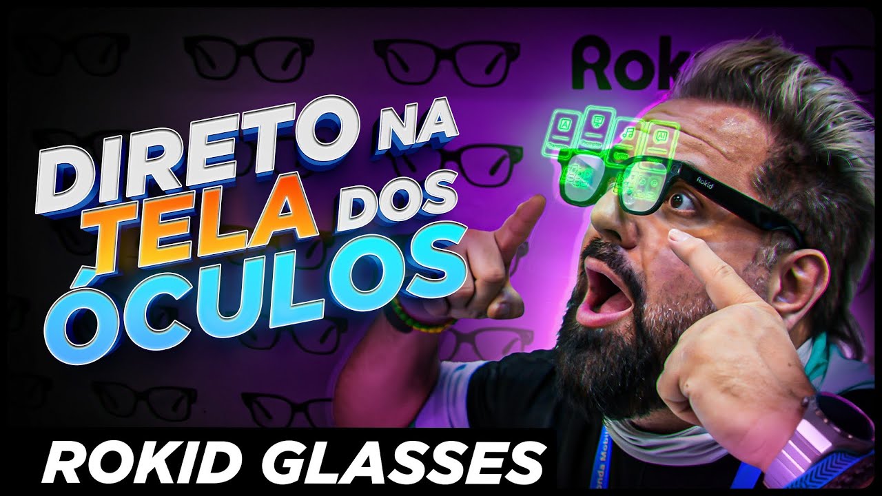 Uma TELA nos ÓCULOS! Eu PIREI. Rokid Glasses
