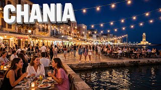 Chania After Dark: Why Crete's Venetian Harbor is UNREAL at Night | 4K Greece Walk