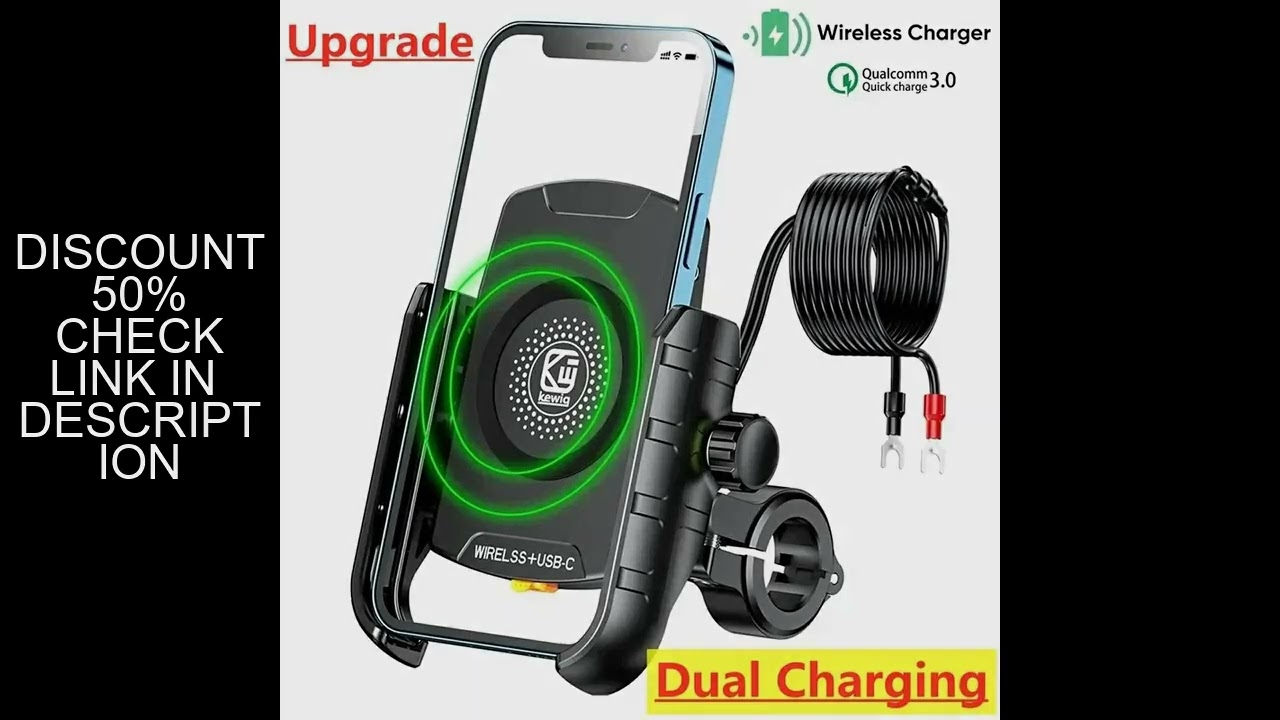 Motorcycle Phone Holder Wireless Charger Moto Motorbike Mirror Mobile Stand Support USB Fast Chargin