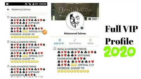 How To Make Vip  Profile On Facebook 2020// And how to Make stylish Account[]By TECHNICAL SALMAN