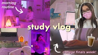 STUDY VLOG! college morning routine, finals week, &amp; school vlog!