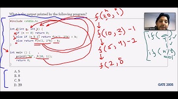 What is the output printed by the following program? | C C++ Programming | GATE 2005
