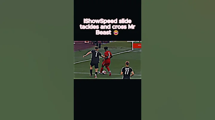 IShowSpeed slide tackles and cross Mr Beast 😂 #shorts