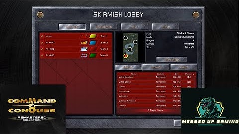 Command and Conquer Red Alert Remastered Skirmish Gameplay USSR– MAP: Sticks and Stones 4