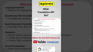 What Can Translation API Do? 🔍 | Google Cloud AI #implovate #gcp #googlecloud #learngcp