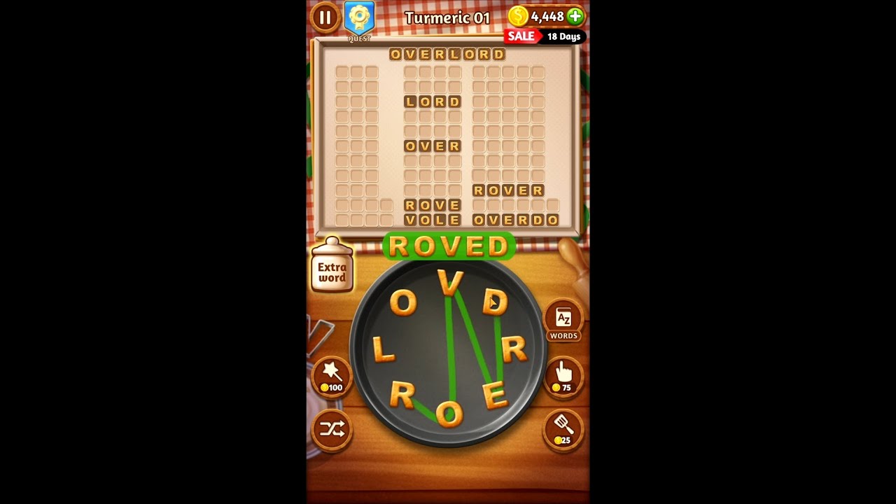 Word Cookies Turmeric Levels 1-5 - Astounding Chef Answers