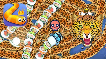 Best snake.io RANKED Online gameplay | Fast Food | Super Oishii | leopard