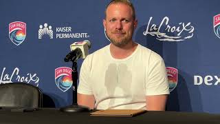 Jonas Eidevall, Melanie Barcenas, and Trinity Armstrong on San Diego Wave FC’s 2-0 win over Gotham