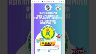 PDF KSM MTs IPA TERINTEGRASI 2023 TK KABUPATEN KOTA (SOAL & PEMBAHASAN). ADA HARGA PROMO LOH!