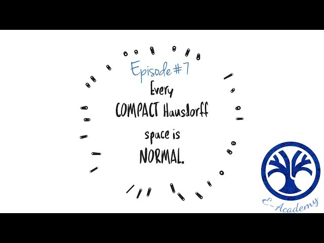 every compact hausdorff space is normal - YouTube