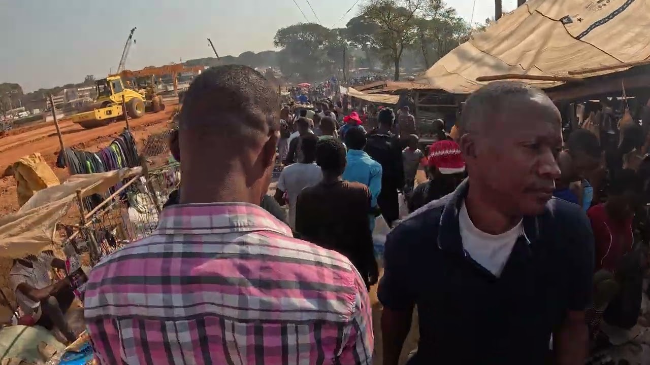 Towards the demolished Tsoka Bridge from Area 2 in Lilongwe City, Malawi - Walking Tour 4K
