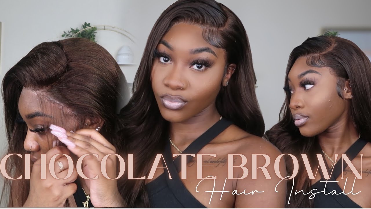 WATCH ME INSTALL THIS CHOCOLATE BROWN WIG FROM START TO FINISH