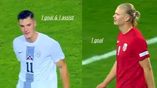 UNL Slovenia vs Norway | Haaland vs Sesko