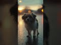 Old woman finds her dog