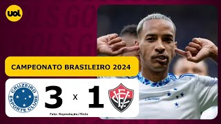 CRUZEIRO 3 x 1 VITÓRIA - BRASILEIRÃO 2024; VEJA OS GOLS