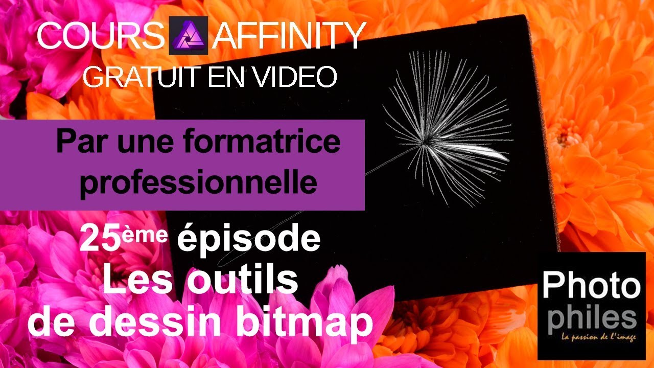 N°25 Cours Affinity Photo. Les outils de dessin Bitmap - YouTube