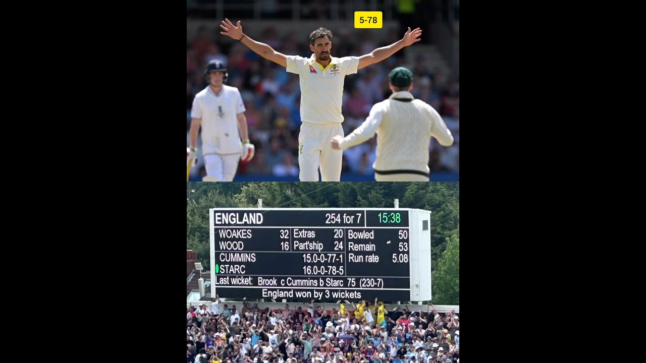Mitchell Starc fifer went in vain as England won by 3 wickets