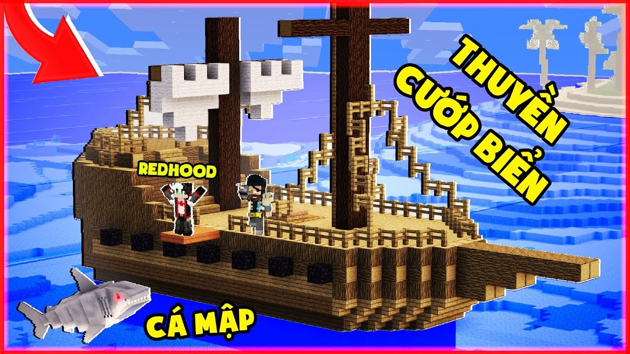 REDHOOD CHẾ TẠO SÚNG THẦN CÔNG CHIẾN ĐẤU VỚI VUA CƯỚP BIỂN TRONG MINECRAFT*KHÁM PHÁ THUYỀN CƯỚP BIỂN