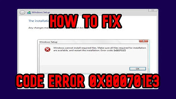 SOLVED Error Code 0x800701E3 Windows Cannot Install Required Files Windows 8 /10 / 11 CodeProblem