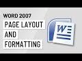 Word 2007: Page Layout and Formatting