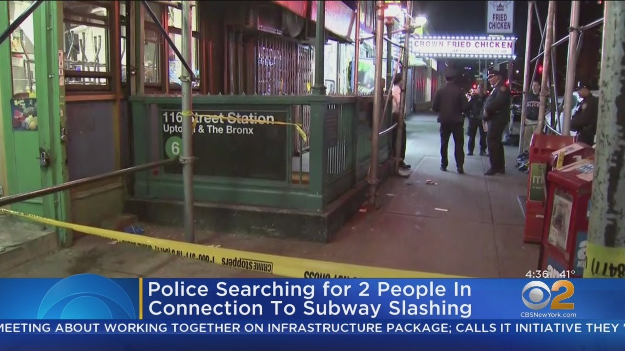 Suspects Sought In Subway Slashing - YouTube