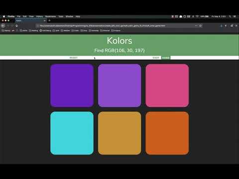 Full Stack Web Developer Course: 6_11 - Color Game Pt. 1